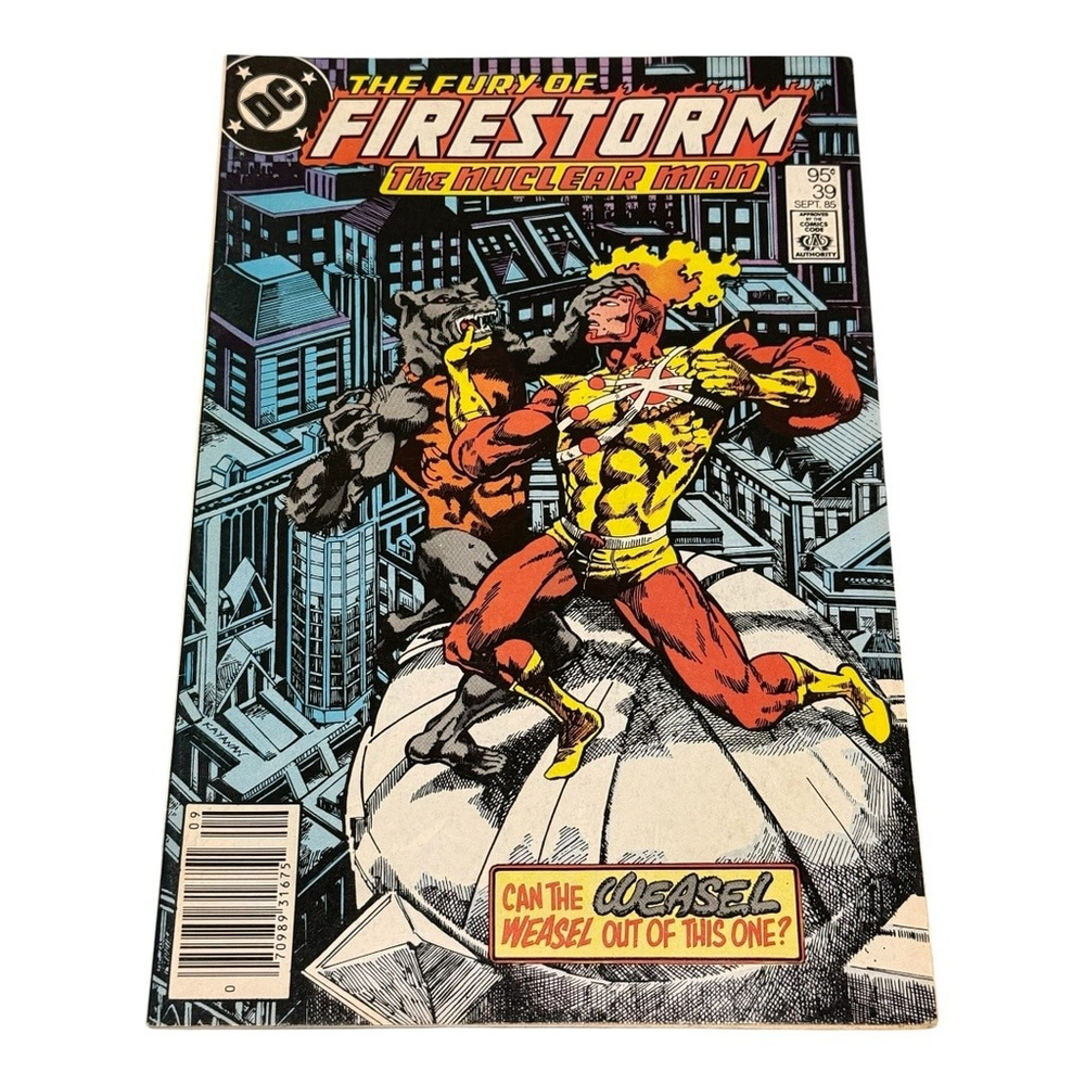 Vintage 1985 The Fury of Firestorm #39 DC Comic Weasel Nuclear Man Superhero
